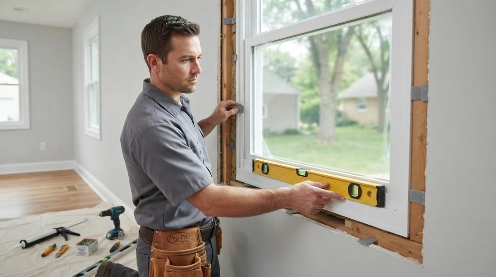 installer leveling replacement window