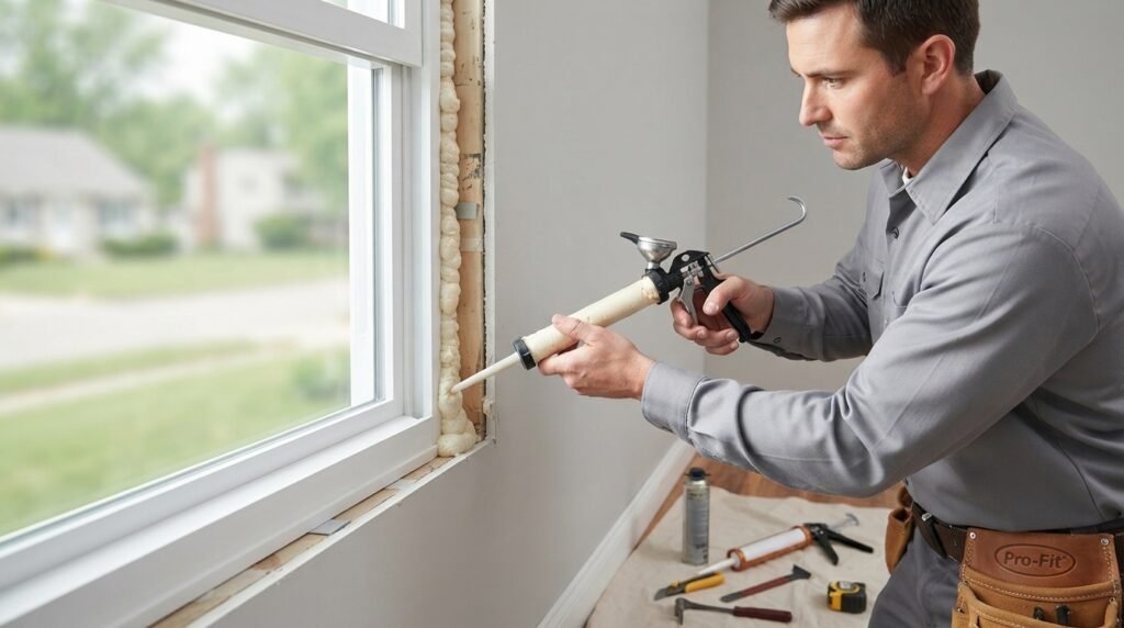 insulating around replacement window frame