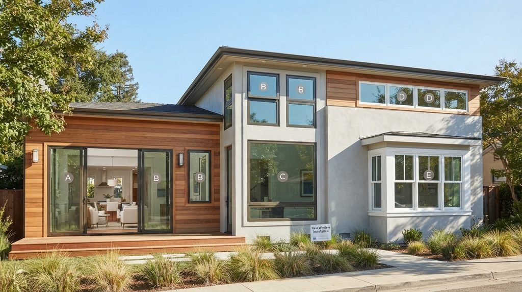 modern home with replacement windows