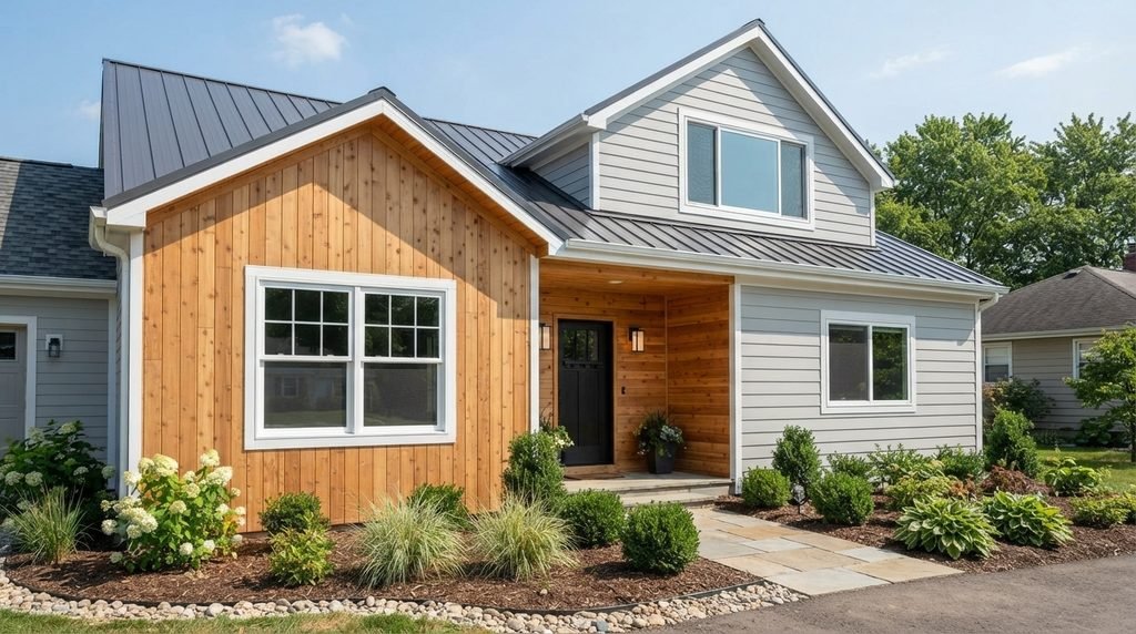 modern home with replacement windows